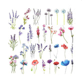 Lavender Flower Waterproof Temporary Tattoo Sticker